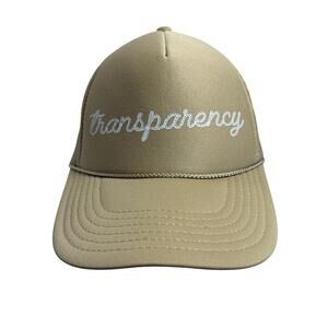 Transparency Adult Beige Trucker Snapback Hat Cap Retro Style